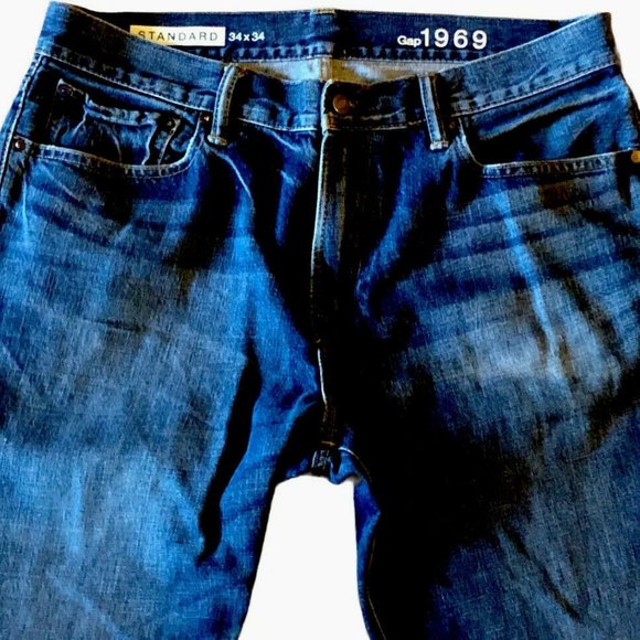 Gap Mens 36X34 Mid Rise Blue Jeans - Picture 8 of 8